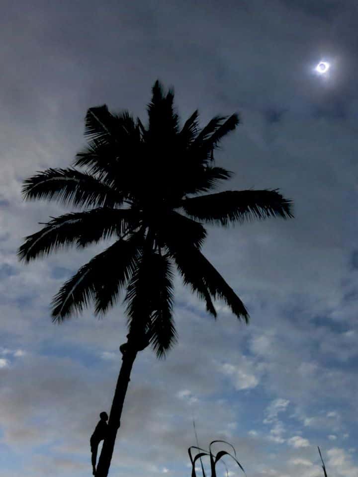 L'éclipse totale de Soleil du 9 mars 2016, photographiée sur l’île de Ternate, en Indonésie. © Janne Pyykkö via Spaceweather.com