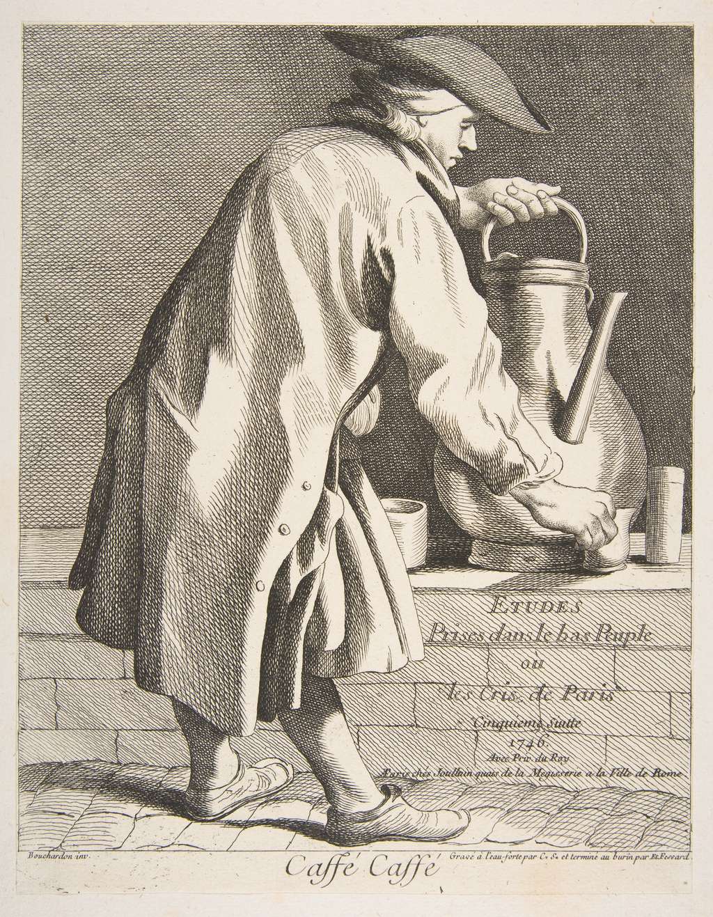 Un marchand de café à Paris en 1746, par Bouchardon © Metropolitan Museum of Art, New York. 