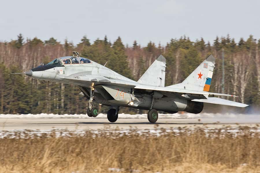 Un MiG-29 russe, servant à l’entraînement des pilotes. © CC BY-SA 4.0, Dimitri A. Mottl 