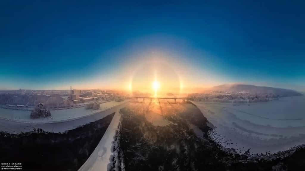 En décembre 2022, la Nasa célébrait le solstice d'hiver en publiant une photo du coucher de Soleil, à sa position la plus au sud. © Goran Strand, Nasa