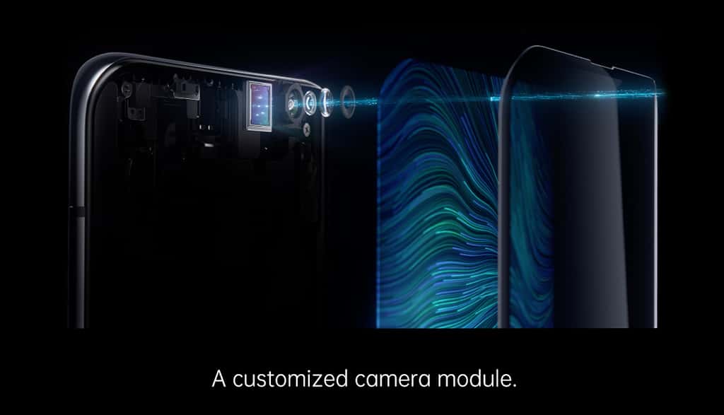 Pour cacher l'appareil photo sous l'écran, le fabricant propose une dalle dans un matériau où les pixels sont redessinés pour laisser passer la lumière © Oppo