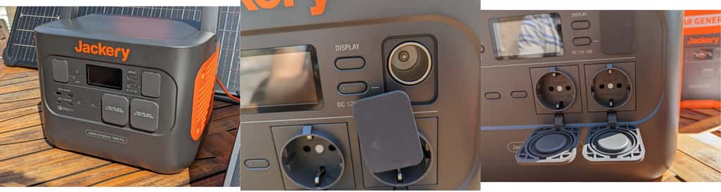 La station électrique portable Jackery Explorer 1000 Pro dispose de toute la connectique nécessaire pour les équipements les plus courants. © Futura
