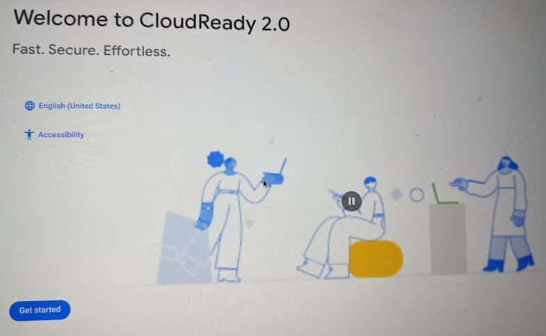 Avant son installation, Chrome OS s'appelle CloudReady 2.0. © Futura