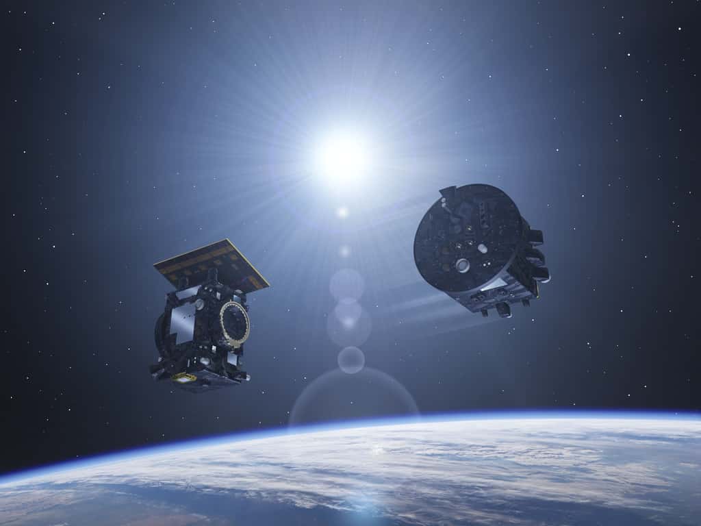 Les satellites de la mission Proba 3 seront placés en orbite terrestre très elliptique, avec un périgée à 600 km et une apogée à 60 530 kilomètres. © ESA, P. Carril