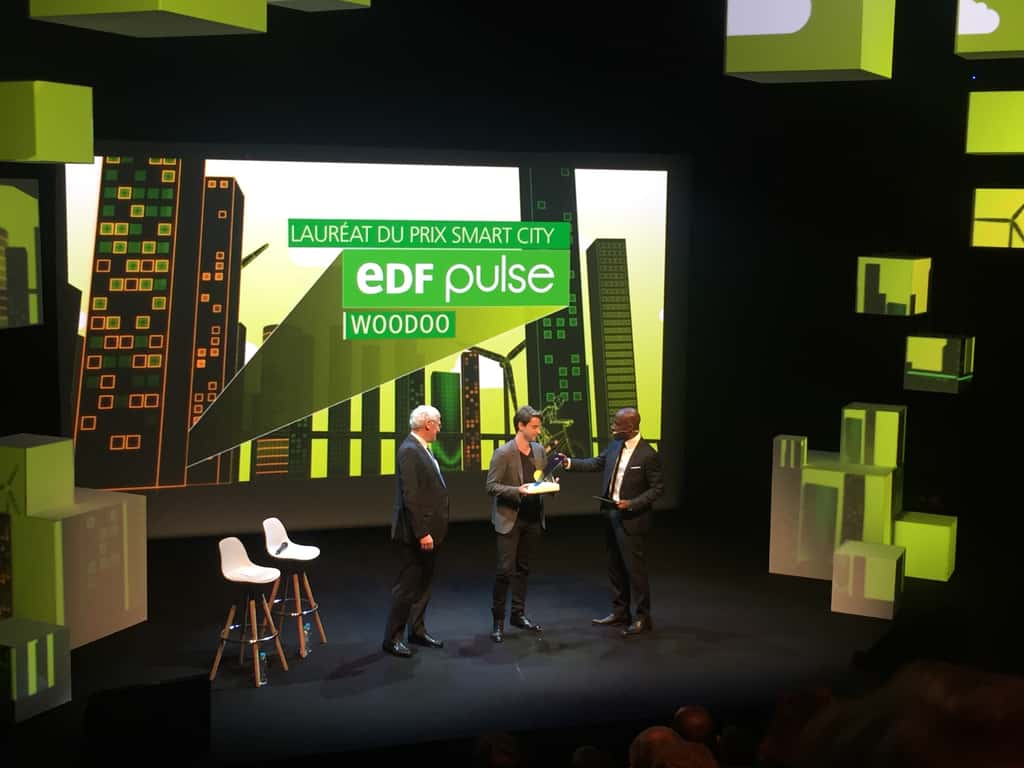 Timothée Boitouzet reçoit le prix EDF Pulse 2017. En 2016, il avait obtenu le prix des innovateurs de moins de 35 ans du MIT. © EDF Pulse