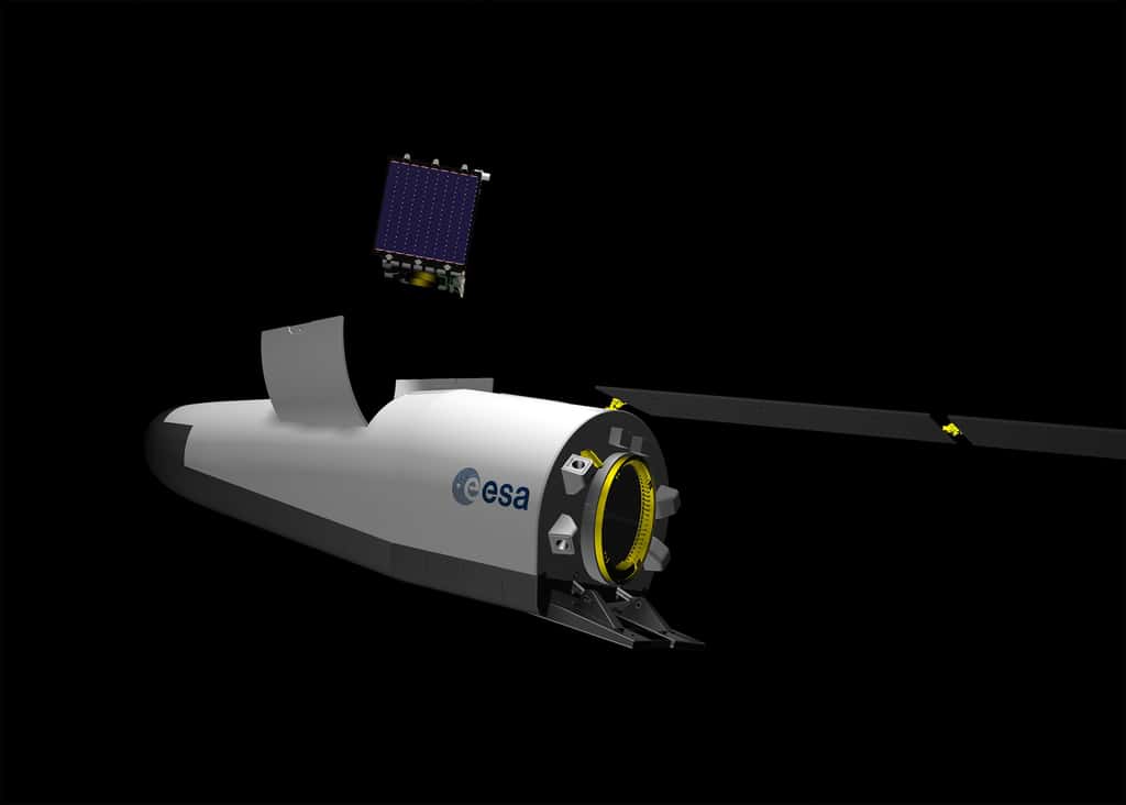 Le véhicule spatial Space Rider tel qu'il était envisagé en 2016. © J. Huart, ESA