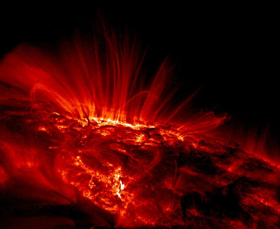 Une tache solaire photographiée par le télescope spatial Trace en 2000. © Nasa, Trace