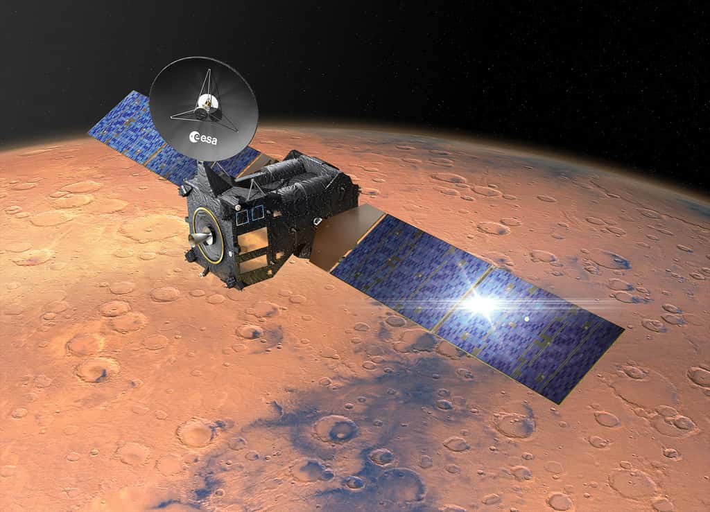 Le TGO ne sera pas seulement utilisé pour observer et étudier la planète Mars. Il servira également à relayer vers la Terre les données du rover ExoMars 2020, de l'Agence spatiale européenne, dont le lancement est prévu en juillet 2020. © D. Ducros, ESA