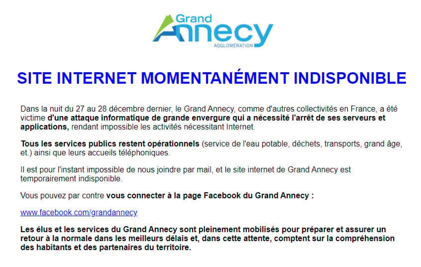 À Annecy, les habitants sont invités à se connecter sur Facebook pour suivre l'activité de l'agglomération. © Futura