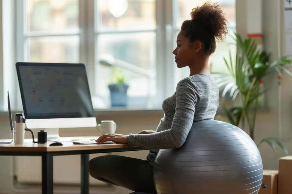  Quelle que soit la position, travailler assis ou debout est associé à un comportement stationnaire, sans mouvement dit ambulatoire. Une approche équilibrée, incluant des pauses régulières et de l'activité physique quotidienne, même modérée, réduit les risques pour la santé. © DK_2020, Adobe Stock