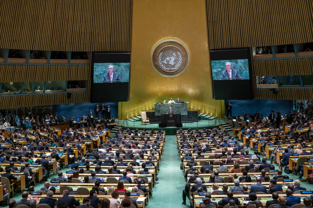 Discours d'ouverture d'Antonio Guterres au Sommet sur le climat, à New York. © Cia Pak, UN Photo