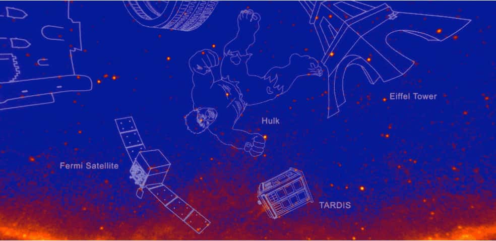 Le télescope spatial Fermi est une des 21 nouvelles constellations en rayons gamma. © Nasa