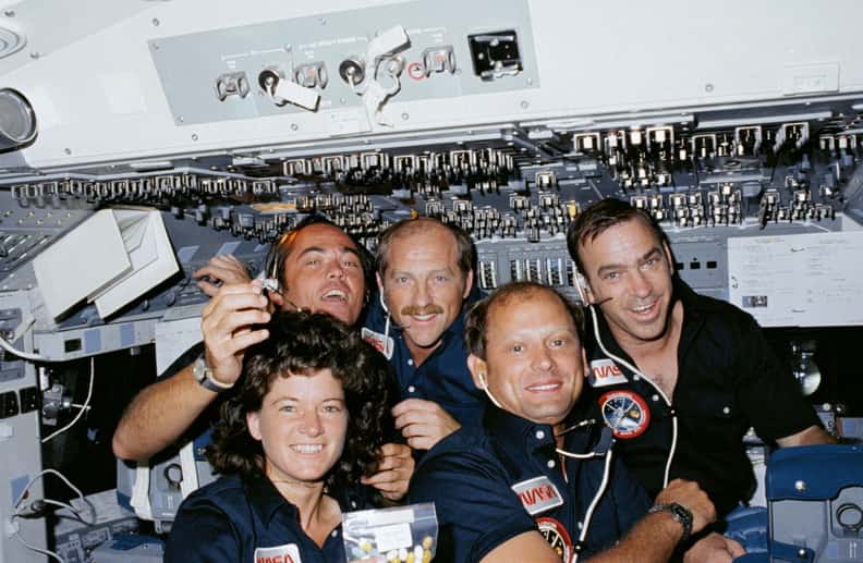 L'équipage STS-7. © Nasa