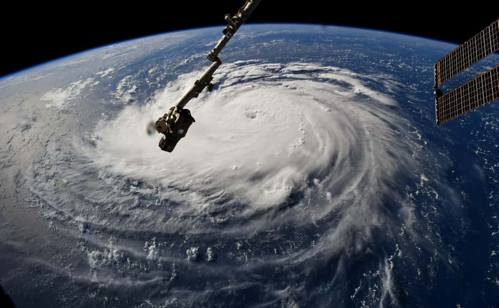 L'ouragan Florence, ayant touché le sud-est des États-Unis en 2018, pris en photo depuis l'ISS. © Nasa, ESA