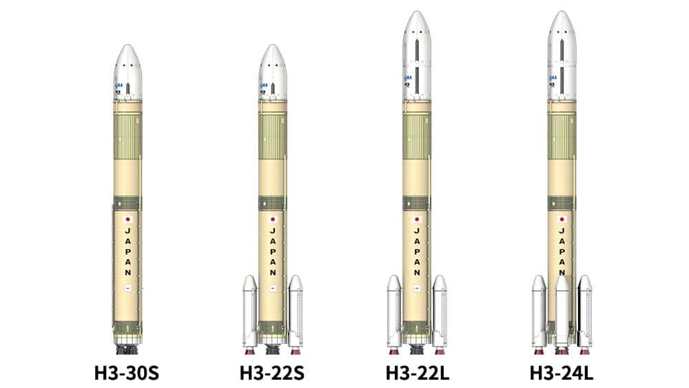 Les différentes versions de la H3 (ou H-III). © Jaxa