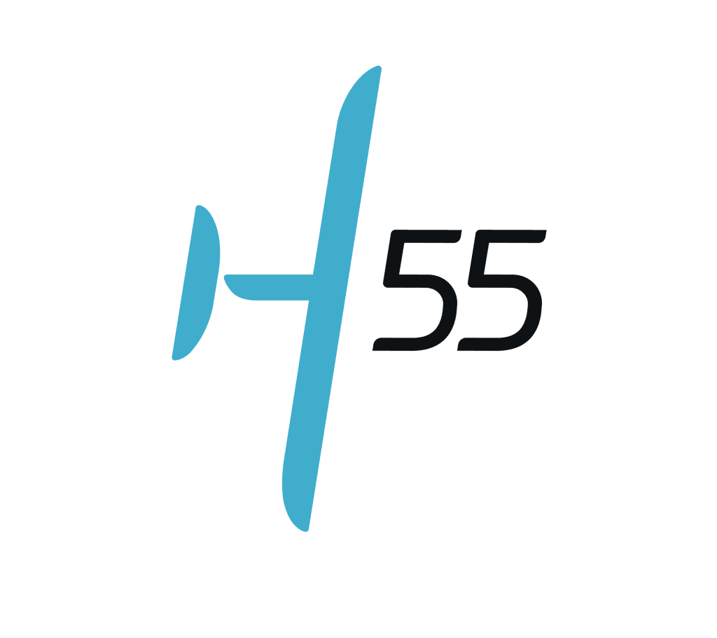 Le logo d'H55, le spin-off de Solar Impulse. © H55