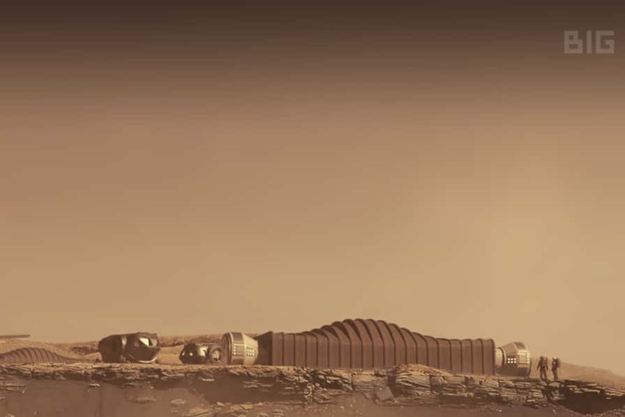 Représentation d'un habitat martien conceptualisé par Icon, compagnie sollicitée par la Nasa. © Icon