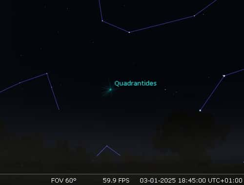 Maximum de l'essaim météoritique des Quadrantides