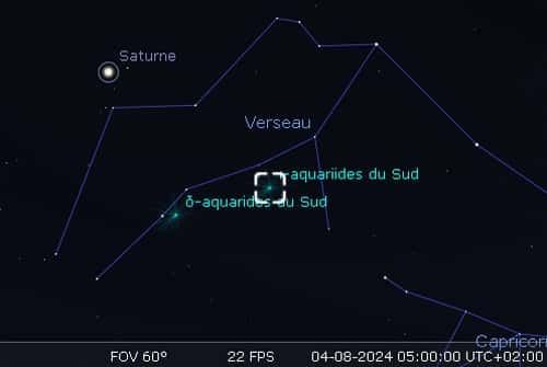 Maximum de l'essaim météoritique des iota-Aquarides sud