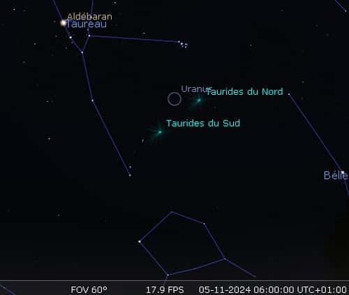 Maximum de l'essaim météoritique des Taurides sud