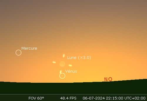 La Lune en rapprochement avec Vénus