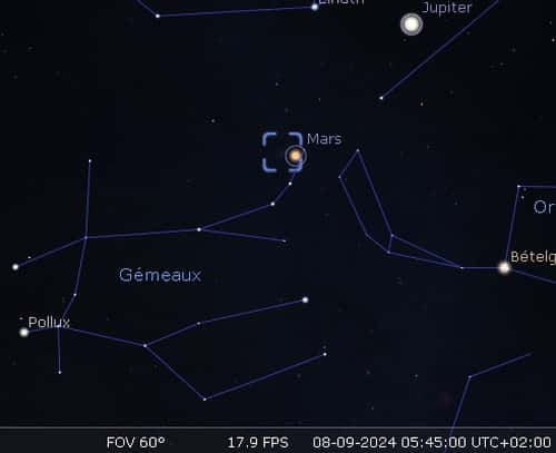 Mars en rapprochement avec M35