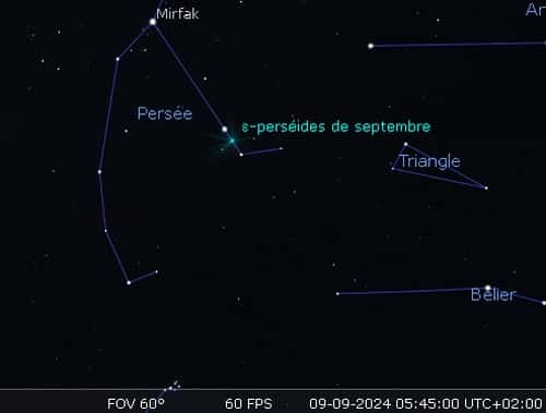 Maximum de l'essaim météoritique des Perséides de septembre