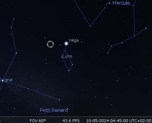 Maximum de l'essaim météoritique des êta-Lyrides