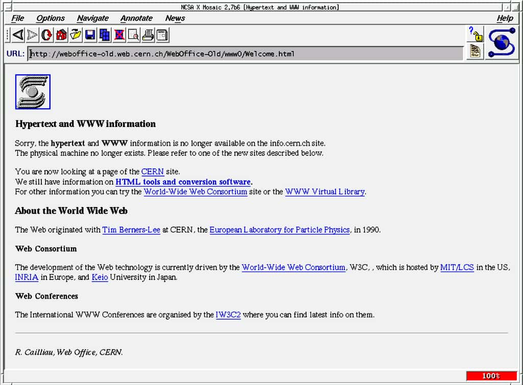 Le logiciel Mosaic qu’a développé Marc Andresseen a permis au Web de prendre son essor dès 1993. Il est l’ancêtre de navigateurs tels que Chrome ou Safari. © <em>National Center for Supercomputing Applications</em>