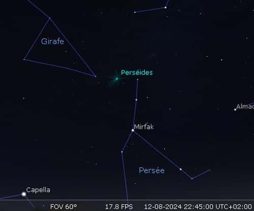 Maximum de l'essaim météoritique des Perséides