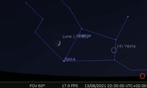 La Lune en rapprochement avec Spica