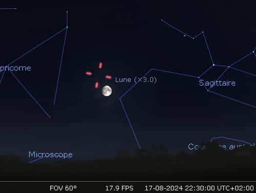 La Lune en rapprochement avec Pluton