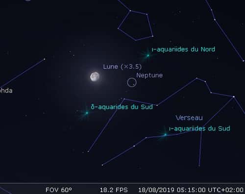 La Lune en rapprochement avec Neptune