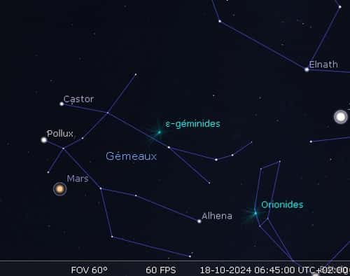 Maximum de l'essaim météoritique des epsilon-Géminides