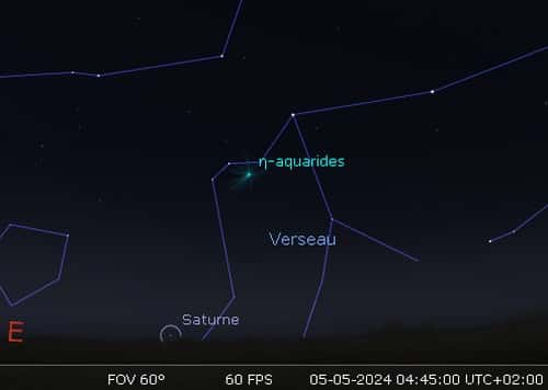 Maximum de l'essaim météoritique des êta-Aquarides