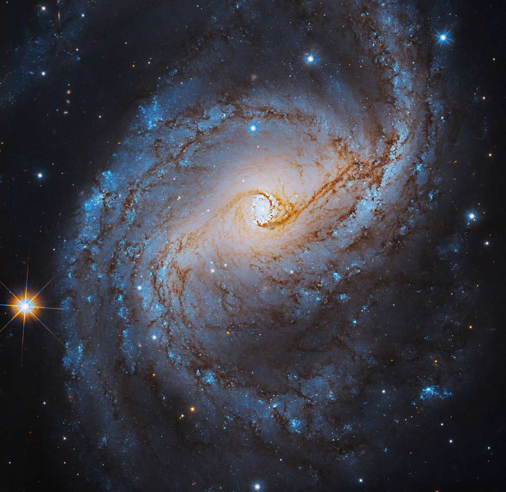 La galaxie NGC 6951 vue par Hubble. © Télescope spatial Hubble de la Nasa, ESA, A. Filippenko (Université de Californie - Berkeley), R. Foley (Université de Californie - Santa Cruz), C. Kilpatrick (Université Northwestern) et D. Sand (Université d'Arizona) ; Traitement : Gladys Kober (NASA/Université catholique d'Amérique)