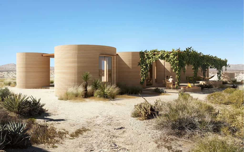 Une architecture audacieuse pour la rénovation de cet hôtel en plein désert du Texas. © El Cosmico, Icon