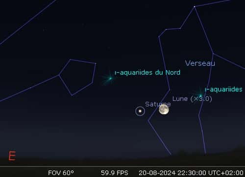 Maximum de l'essaim météoritique des iota-Aquarides nord