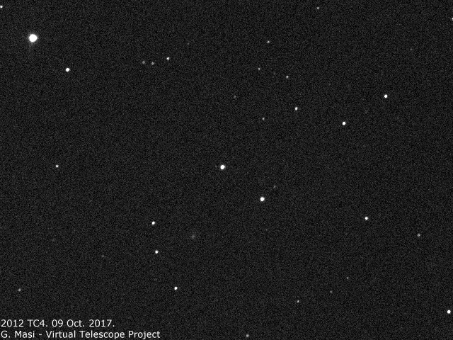 L’astéroïde 2012 TC4 observé le 9 octobre. © G. Masi, <em>Virtual Telescope Project</em>