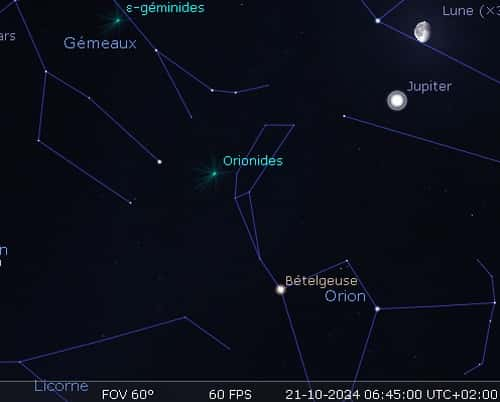 Maximum de l'essaim météoritique des Orionides