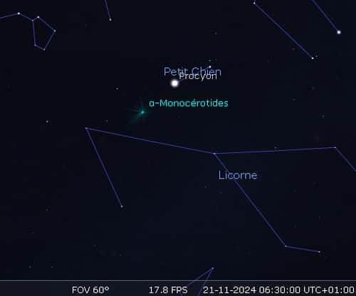 Maximum de l'essaim météoritique des alpha-Monocérotides