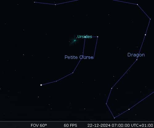 Maximum de l'essaim météoritique des Ursides