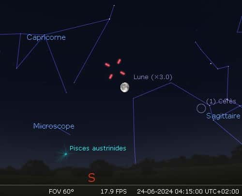 La Lune en rapprochement avec Pluton