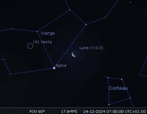 La Lune en rapprochement avec Spica