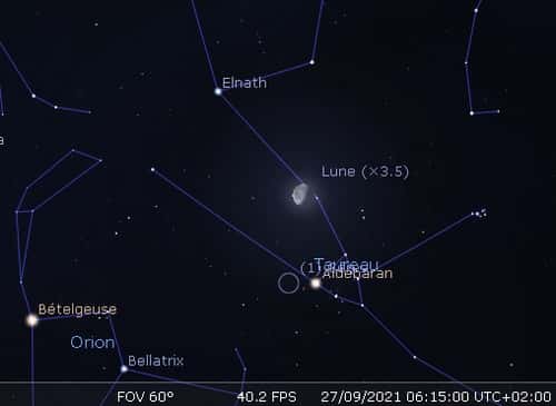 La Lune en rapprochement avec Cérès et Aldébaran