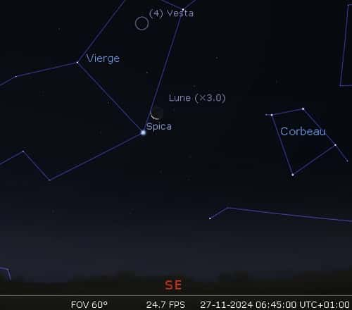 La Lune en rapprochement avec Spica