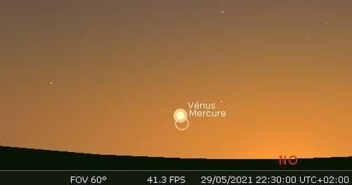 Vénus en rapprochement avec Mercure