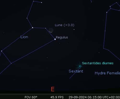 La Lune en rapprochement avec Régulus