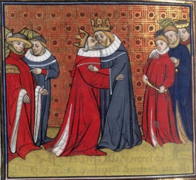 Philippe IV le Bel et Edouard I<sup>er</sup> d'Angleterre. © <em>Wikimedias Commons, </em>domaine public<em> </em>