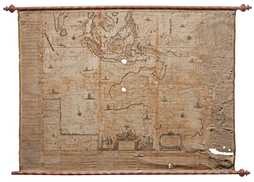 Carte de <em>L'Archipel oriental ou asiatique,</em> par Johannes Blaeu en 1659. Catalogue Sotheby's 2017. © <em>Wikimedia Commons</em>, domaine public
